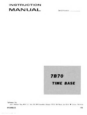 Сервисная инструкция Tektronix 7B70 ― Manual-Shop.ru