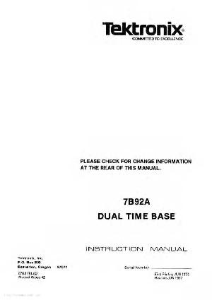 Сервисная инструкция Tektronix 7B92A ― Manual-Shop.ru