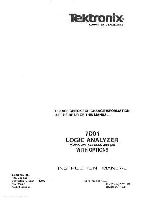 Сервисная инструкция Tektronix 7D01 LOGIC-ANALYZER ― Manual-Shop.ru