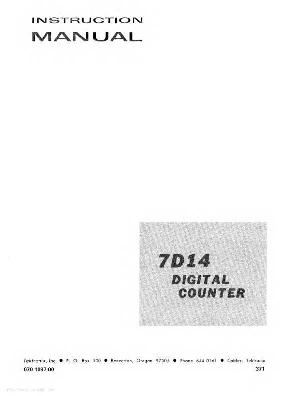 Сервисная инструкция Tektronix 7D14 ― Manual-Shop.ru