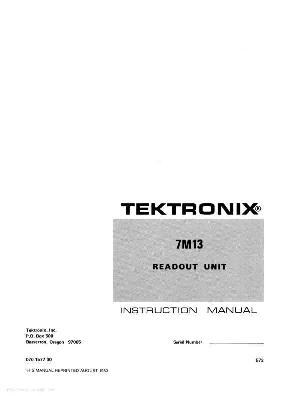 Service manual Tektronix 7M13 ― Manual-Shop.ru