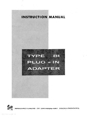 Сервисная инструкция Tektronix 81 PLUG-IN ― Manual-Shop.ru