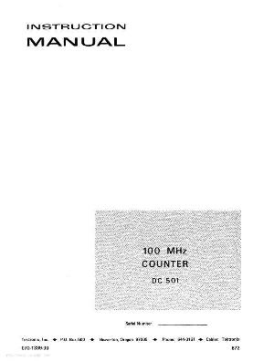 Сервисная инструкция Tektronix DC501 ― Manual-Shop.ru