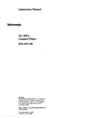 Сервисная инструкция Tektronix DC504A COUNTER TIMER ― Manual-Shop.ru