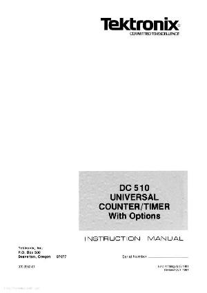 Сервисная инструкция Tektronix DC510 ― Manual-Shop.ru