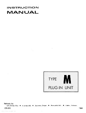 Сервисная инструкция Tektronix M PLUG-IN ― Manual-Shop.ru