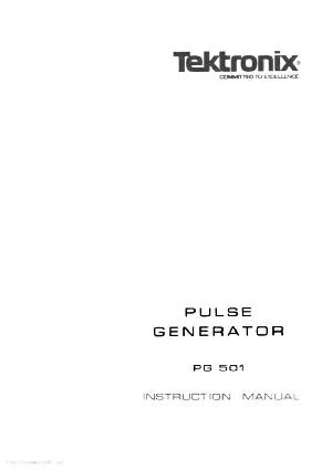 Service manual Tektronix PG501 PULSE-GENERATOR ― Manual-Shop.ru
