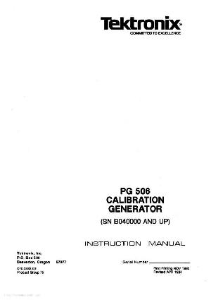 Service manual Tektronix PG506 ― Manual-Shop.ru