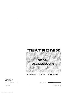 Service manual Tektronix SC504 ― Manual-Shop.ru