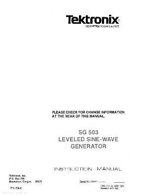 Service manual Tektronix SG503 WAVE-GENERATOR ― Manual-Shop.ru