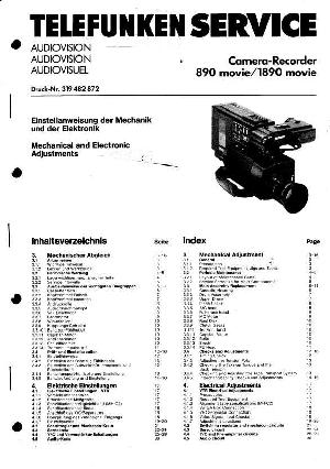 Сервисная инструкция Telefunken 1890, 890 MOVIE ― Manual-Shop.ru