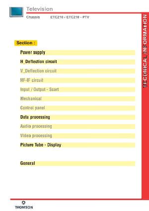Сервисная инструкция Thomson 29DX400, ETC210 ― Manual-Shop.ru