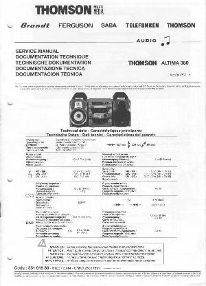 Сервисная инструкция Thomson ALTIMA-380 ― Manual-Shop.ru