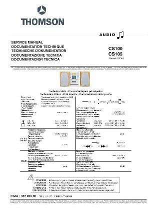 Сервисная инструкция Thomson CS100, CS105, CRKD2110 ― Manual-Shop.ru