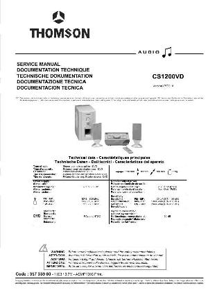 Сервисная инструкция Thomson CS1200VD ― Manual-Shop.ru