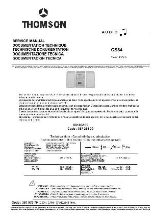 Сервисная инструкция Thomson CS84, CRKD2148 ― Manual-Shop.ru