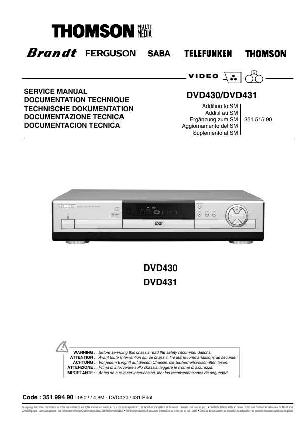 Сервисная инструкция Thomson DVD-430, DVD-431 ― Manual-Shop.ru