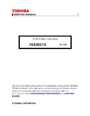 Service manual Toshiba 26A3031D ― Manual-Shop.ru