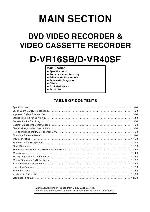 Service manual Toshiba D-VR16SB, D-VR40SF