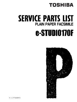 Service manual Toshiba E-studio 170F, DP-1700F, PARTS LIST ― Manual-Shop.ru