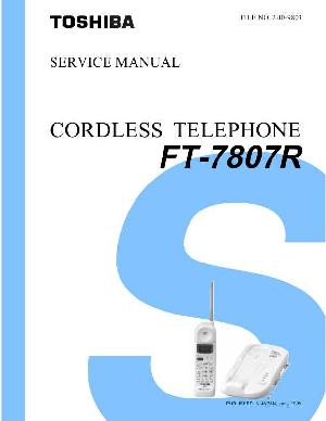 Сервисная инструкция Toshiba FT-7807R ― Manual-Shop.ru
