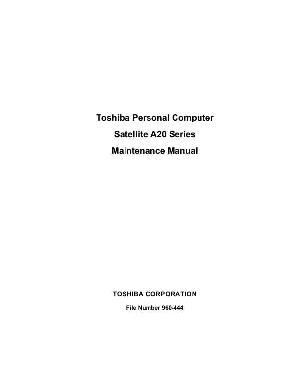 Сервисная инструкция Toshiba Satellite A20 ― Manual-Shop.ru
