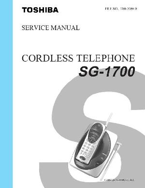 Сервисная инструкция Toshiba SG-1700 ― Manual-Shop.ru