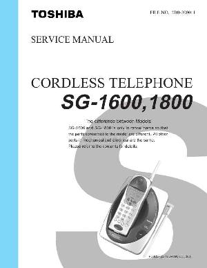 Сервисная инструкция Toshiba SG-1800 ― Manual-Shop.ru