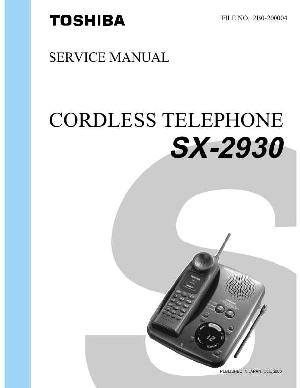 Сервисная инструкция Toshiba SX-2930 ― Manual-Shop.ru
