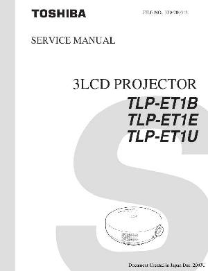 Сервисная инструкция Toshiba TLP-ET1 ― Manual-Shop.ru
