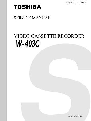 Сервисная инструкция Toshiba W-403C ― Manual-Shop.ru