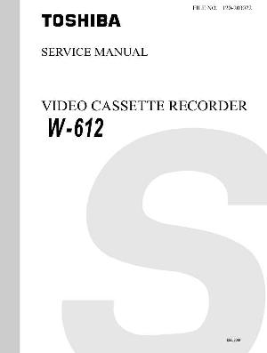 Сервисная инструкция Toshiba W-612 ― Manual-Shop.ru