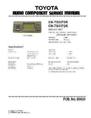 Сервисная инструкция TOYOTA Panasonic CN-TS0370K ― Manual-Shop.ru