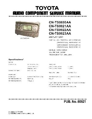 Сервисная инструкция Panasonic CN-TS0920, TS0921, TS0922, TS0923 ― Manual-Shop.ru