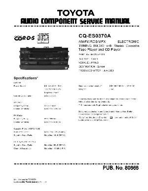 Сервисная инструкция PANASONIC CQ-ES0370A ― Manual-Shop.ru