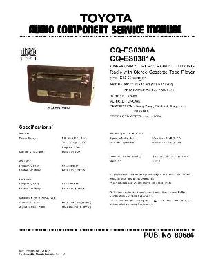 Сервисная инструкция Panasonic CQ-ES0380A, ES0381A ― Manual-Shop.ru