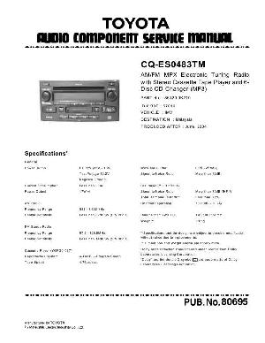 Сервисная инструкция TOYOTA Panasonic CQ-ES0483TM ― Manual-Shop.ru