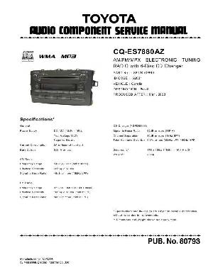 Сервисная инструкция PANASONIC CQ-ES7880AZ ― Manual-Shop.ru