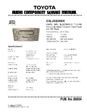 Service manual TOYOTA Panasonic CQ-JS6280K ― Manual-Shop.ru