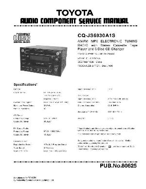 Сервисная инструкция PANASONIC CQ-JS6930A1S ― Manual-Shop.ru