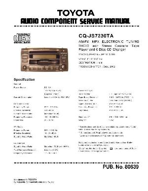 Сервисная инструкция TOYOTA Panasonic CQ-JS7230TA ― Manual-Shop.ru