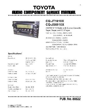 Сервисная инструкция TOYOTA Panasonic CQ-JT1010X, JS6910X ― Manual-Shop.ru