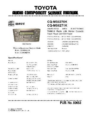 Сервисная инструкция TOYOTA Panasonic CQ-MS6270K ― Manual-Shop.ru