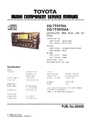 Сервисная инструкция Panasonic CQ-TT3070AA, CQ-TT5170A ― Manual-Shop.ru
