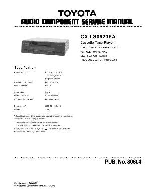 Сервисная инструкция PANASONIC CX-LS0920FA ― Manual-Shop.ru