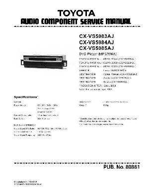 Сервисная инструкция PANASONIC CX-VS5983, CX-VS5984, CX-VS5985 ― Manual-Shop.ru