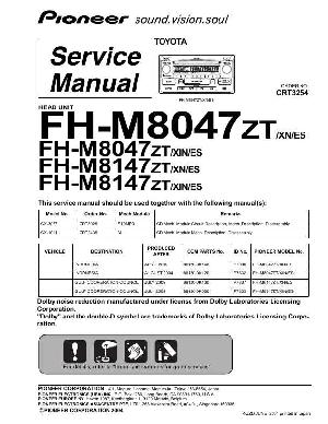 Сервисная инструкция Pioneer FH-M8047ZT, M8147ZT ― Manual-Shop.ru