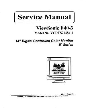 Сервисная инструкция Viewsonic E40-3 (VCDTS21384-1) ― Manual-Shop.ru