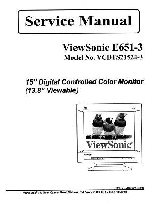Сервисная инструкция Viewsonic E651-3 (VCDTS21524-3) ― Manual-Shop.ru