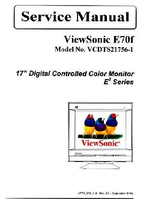 Сервисная инструкция Viewsonic E70F (VCDTS21756) ― Manual-Shop.ru